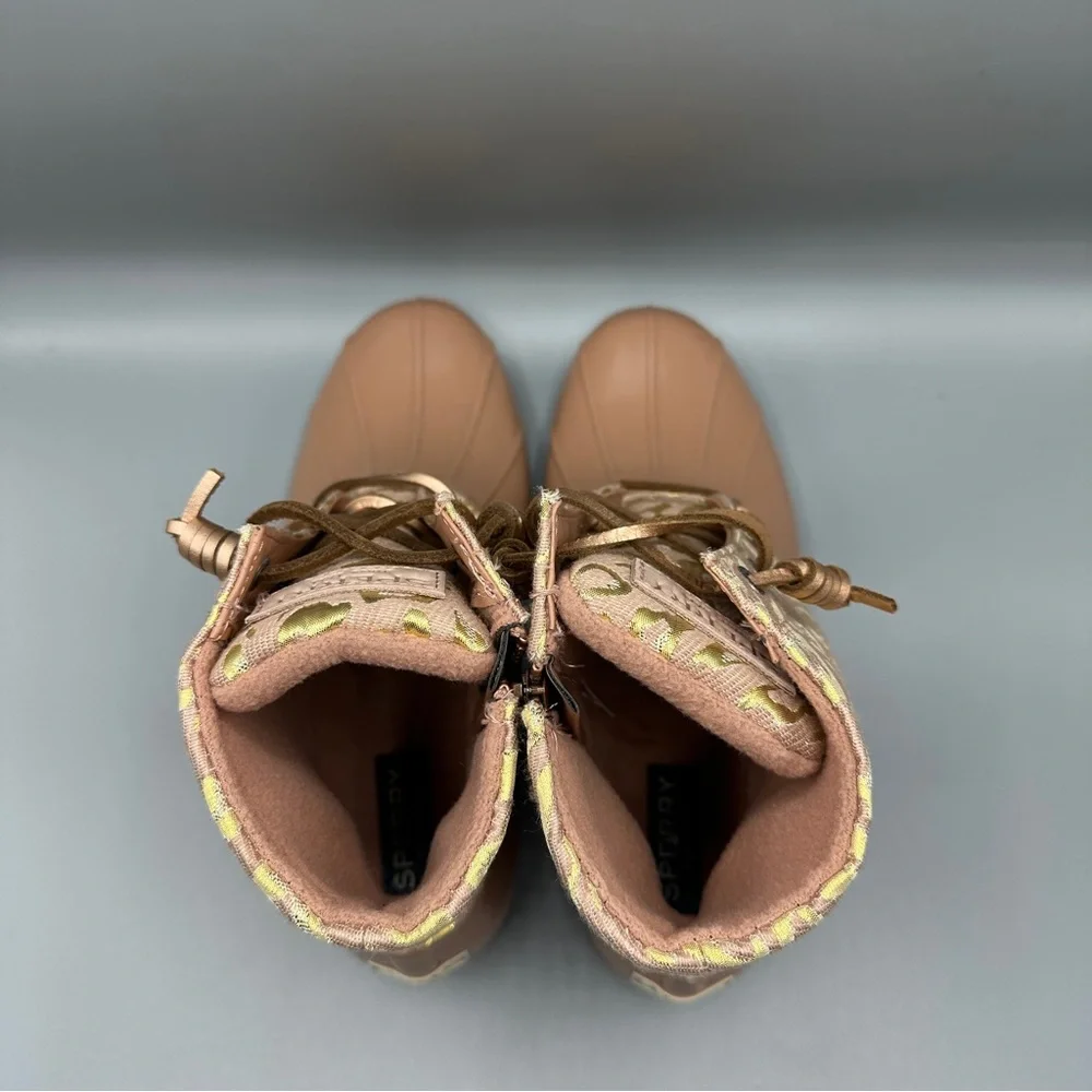 Sperry Womens Size 7.5 Top-Sider Saltwater Leojac Rose Pink Duck Boots Shoes